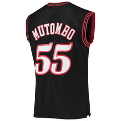 Dikembe Mutombo Philadelphia 76ers Hardwood Classics Swingman Jersey Black - Mitchell & Ness