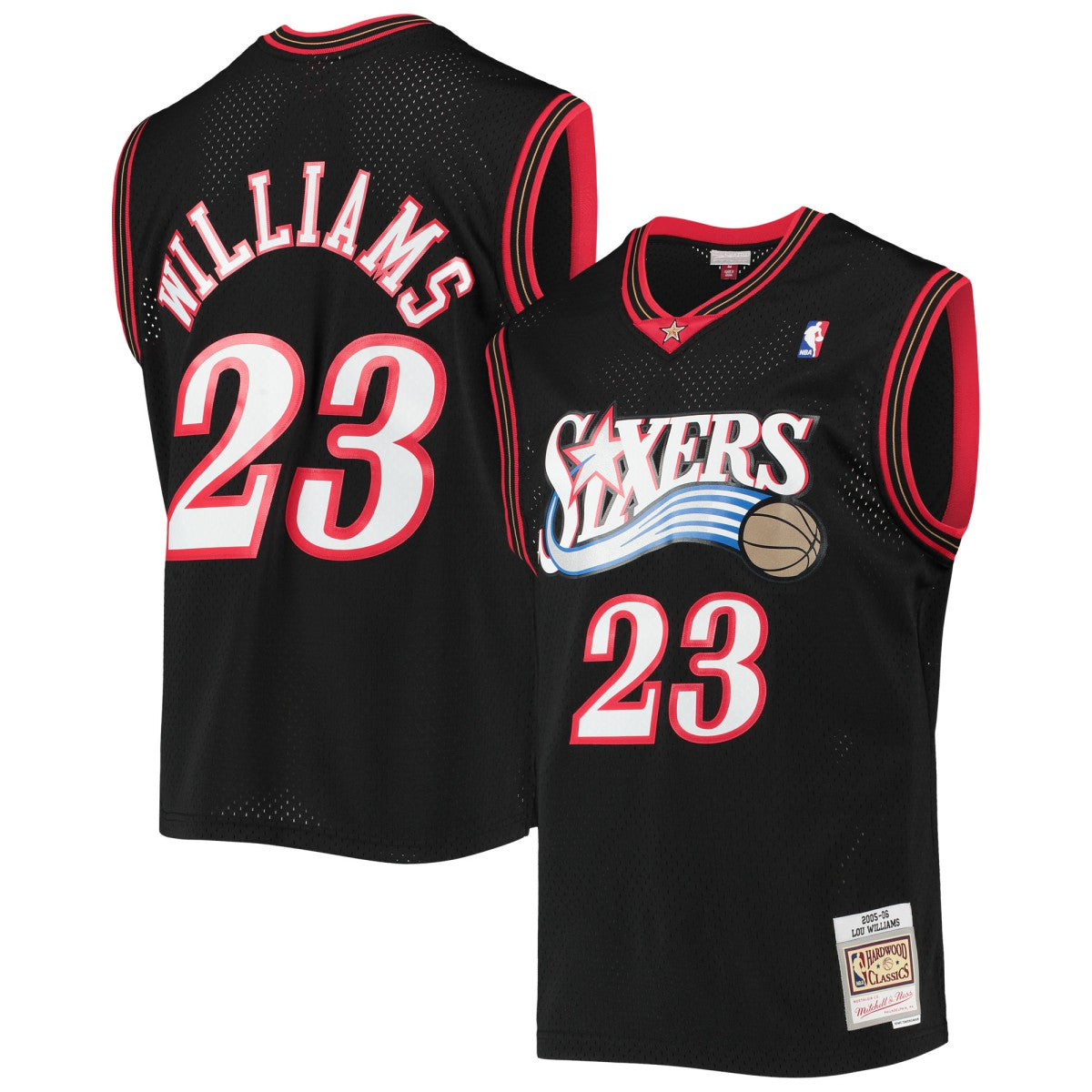 Lou Williams Philadelphia 76ers 2005/06 Hardwood Classics Swingman Jersey Black - Mitchell & Ness