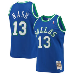 Steve Nash Dallas Mavericks 1998/99 Hardwood Classics Swingman Jersey Blue - Mitchell & Ness