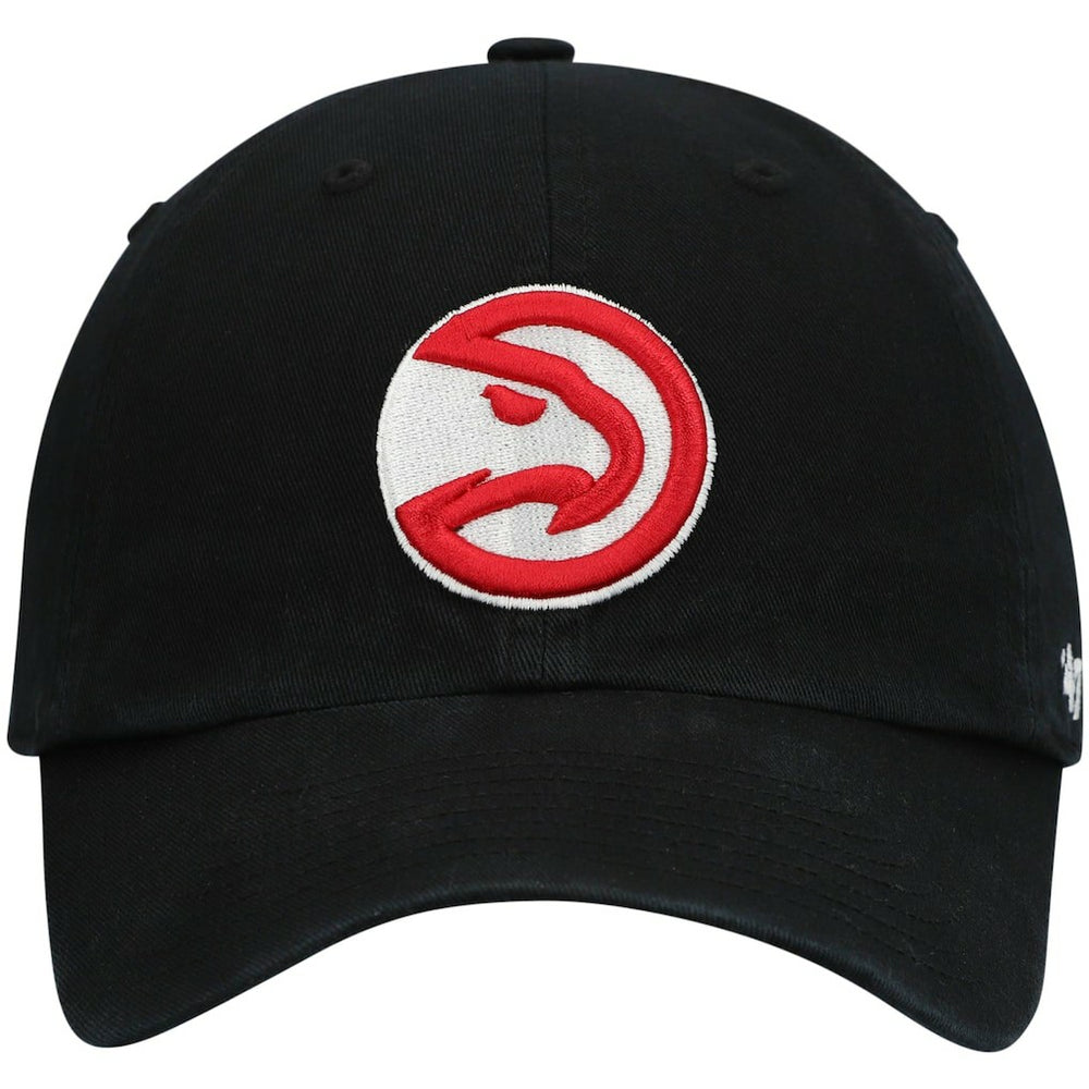 Atlanta Hawks '47 Core Logo Clean Up Adjustable Hat Black - 47 brand