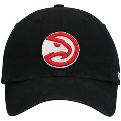 Atlanta Hawks '47 Core Logo Clean Up Adjustable Hat Black - 47 brand