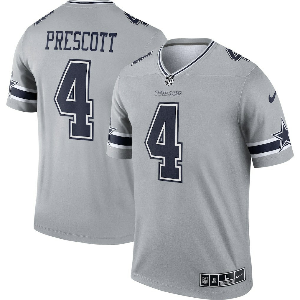 Dak Prescott Dallas Cowboys Inverted Legend Player Performance Top - Gray Tops