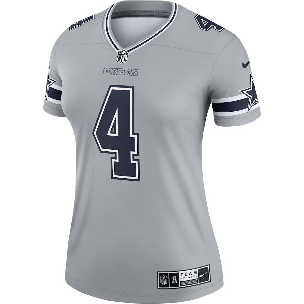 Dak Prescott Dallas Cowboys Women's Legend Player Performance Top - Gray Tops