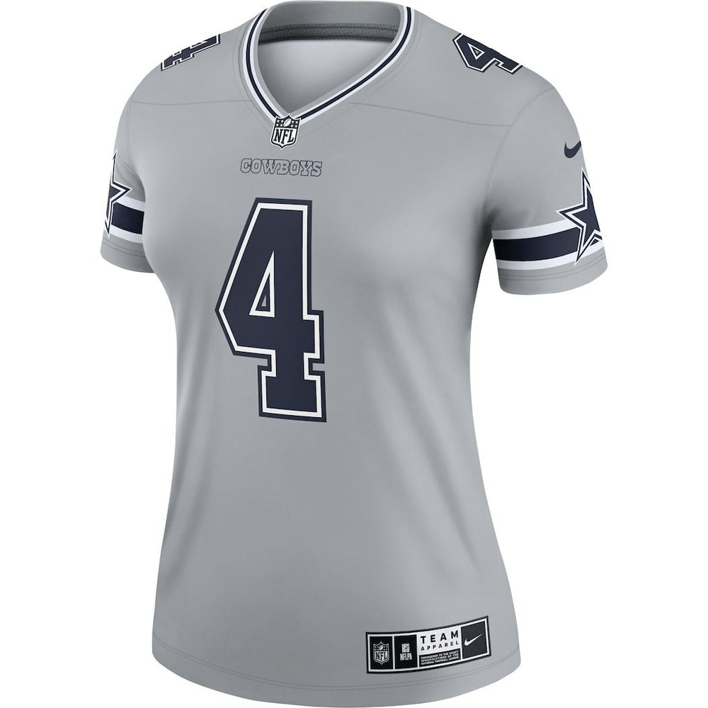 Dak Prescott Dallas Cowboys Women's Legend Player Performance Top - Gray Tops