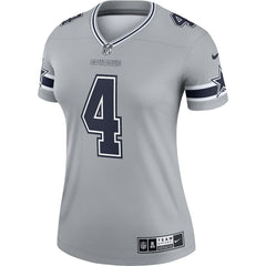 Dak Prescott Dallas Cowboys Women's Legend Player Performance Top - Gray Tops