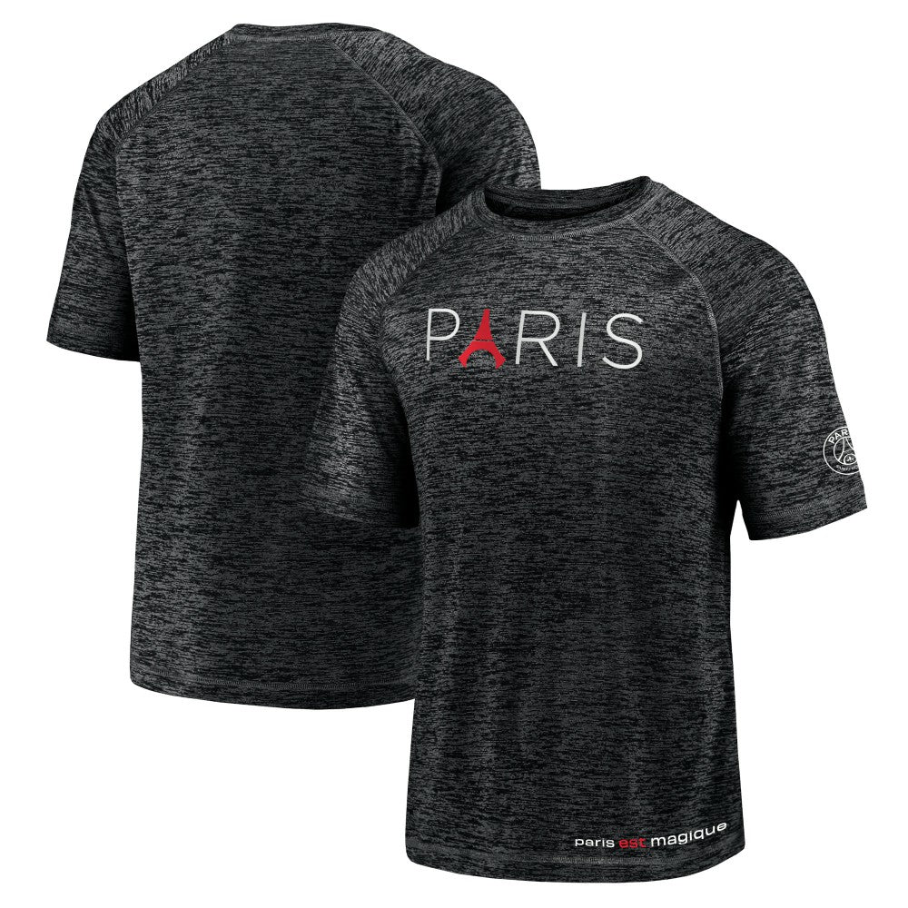 Paris Saint-Germain Tower Space-Dye Raglan T-Shirt Black - Fanatics online