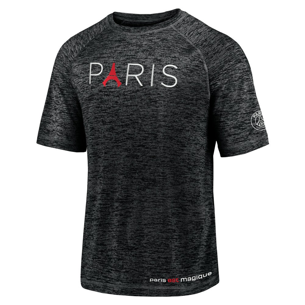 Paris Saint-Germain Tower Space-Dye Raglan T-Shirt Black - Fanatics online