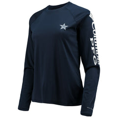 Dallas Cowboys Women's Tidal Omni-Shade Raglan Long Sleeve T-Shirt - Navy/White T-shirts