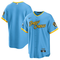 Milwaukee Brewers Nike City Connect Replica Team Jersey - Powder Blue Jerseys