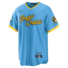 Milwaukee Brewers Nike City Connect Replica Team Jersey - Powder Blue Jerseys