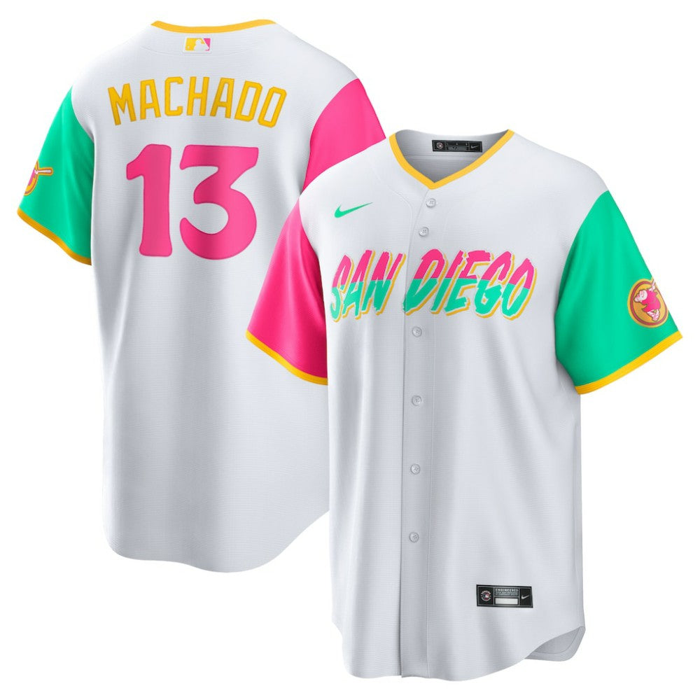 Manny Machado San Diego Padres Nike City Connect Replica Player Jersey - White Jerseys