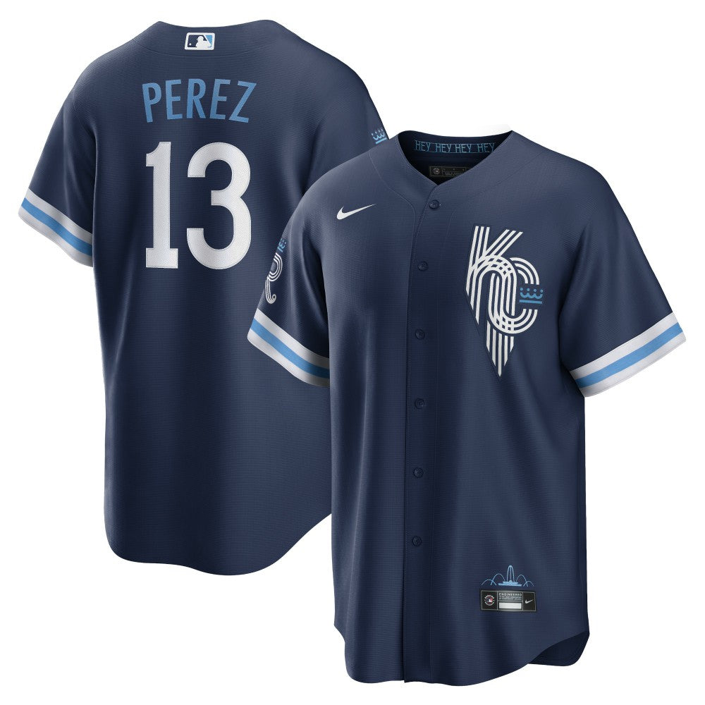 Salvador Perez Kansas City Royals Nike City Connect Replica Player Jersey - Navy Jerseys