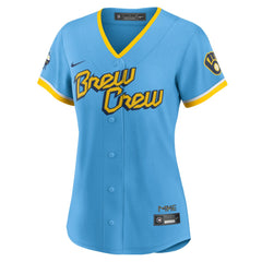 Christian Yelich Milwaukee Brewers Nike Women's City Connect Replica Player Jersey - Powder Blue Jerseys