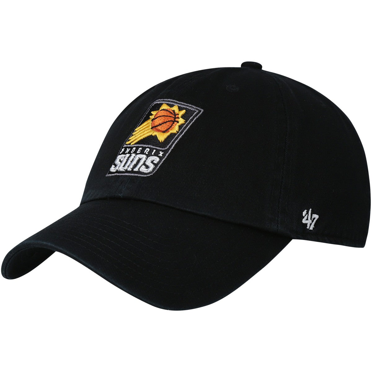 Phoenix Suns '47 Core Logo Clean Up Adjustable Hat Black - 47 brand