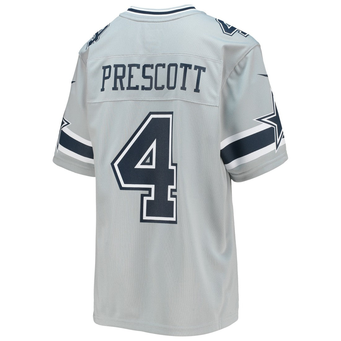 Dak Prescott Dallas Cowboys Youth Inverted Team Game Jersey - Silver Jerseys