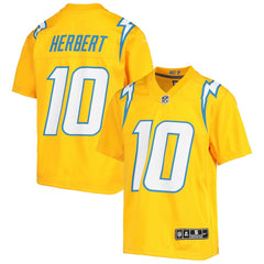 Justin Herbert Los Angeles Chargers Youth Inverted Team Game Jersey - Gold Jerseys