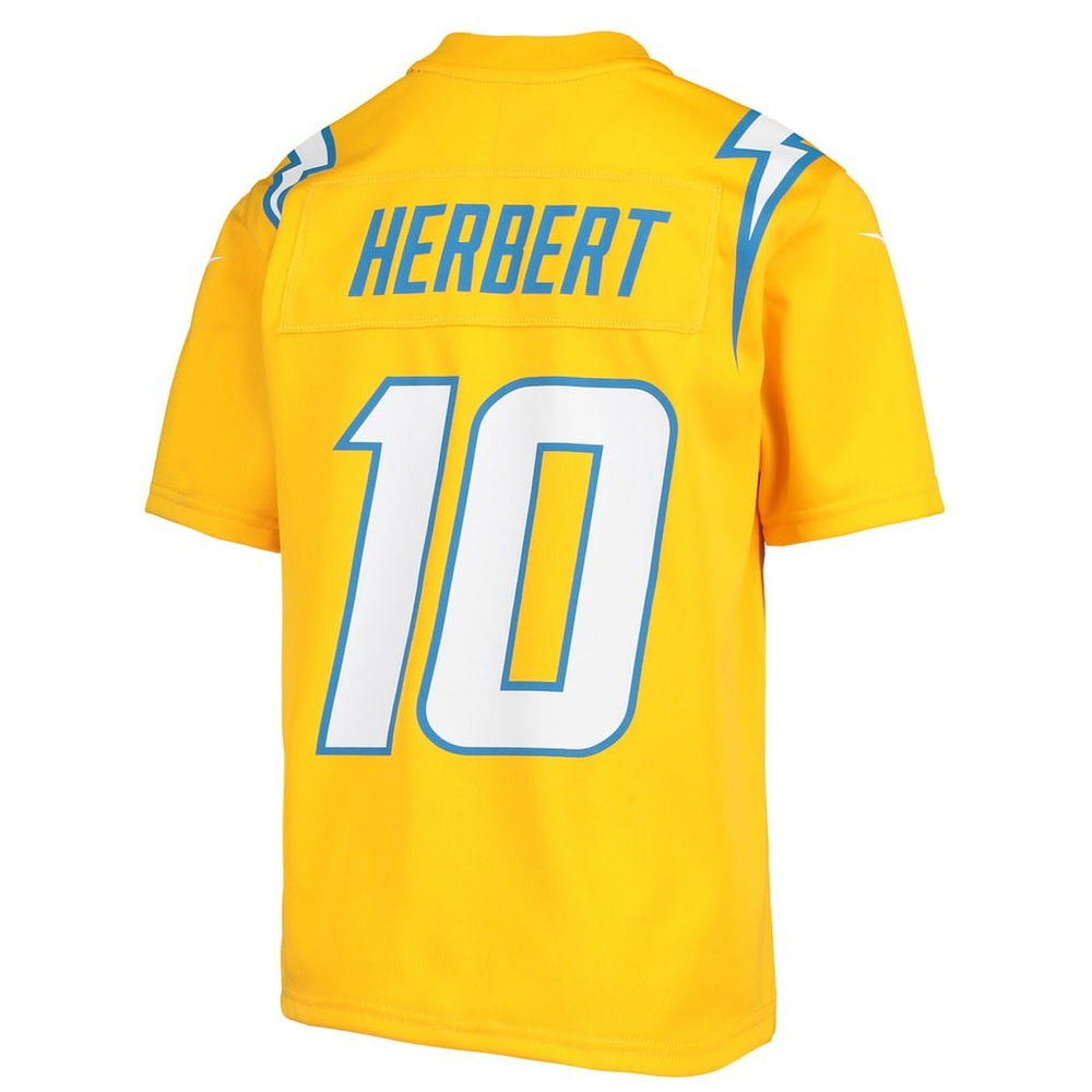 Justin Herbert Los Angeles Chargers Youth Inverted Team Game Jersey - Gold Jerseys