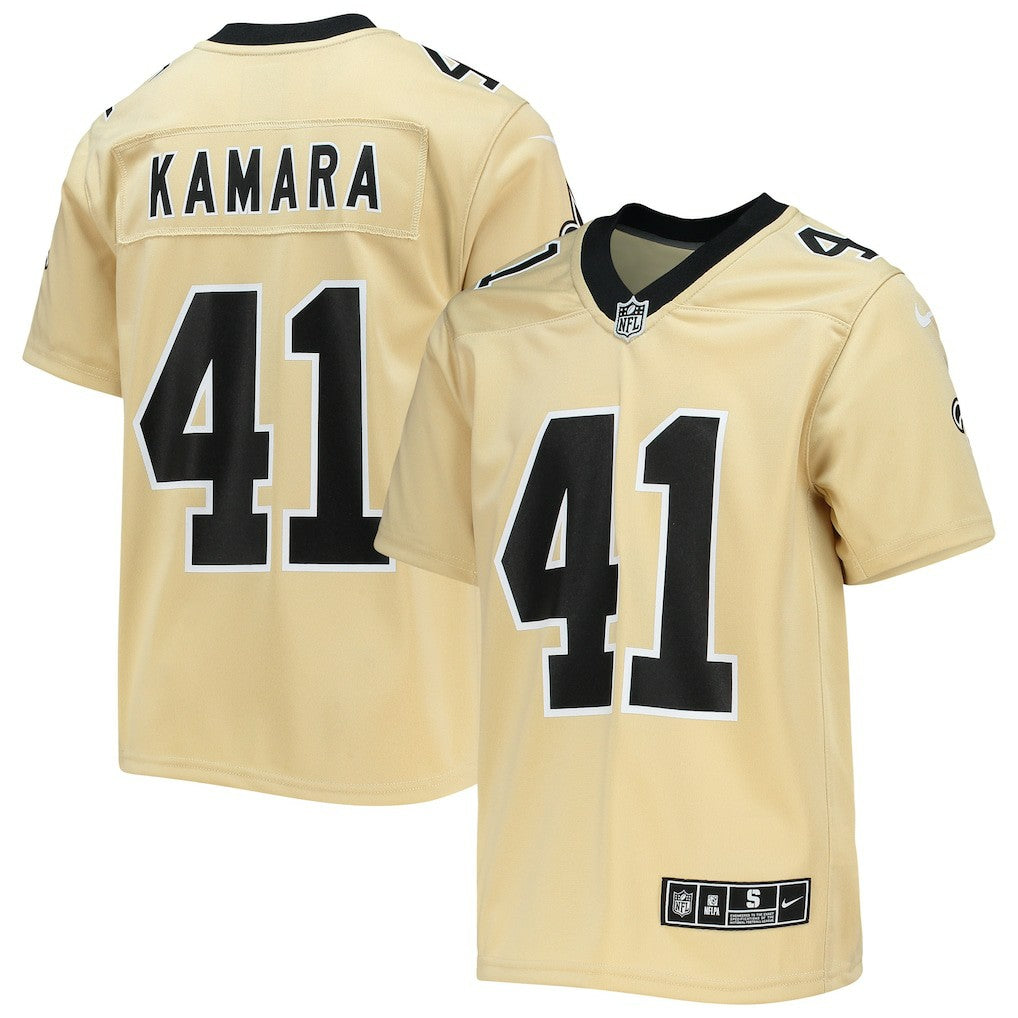 Alvin Kamara New Orleans Saints Youth Inverted Team Game Jersey - Gold Jerseys