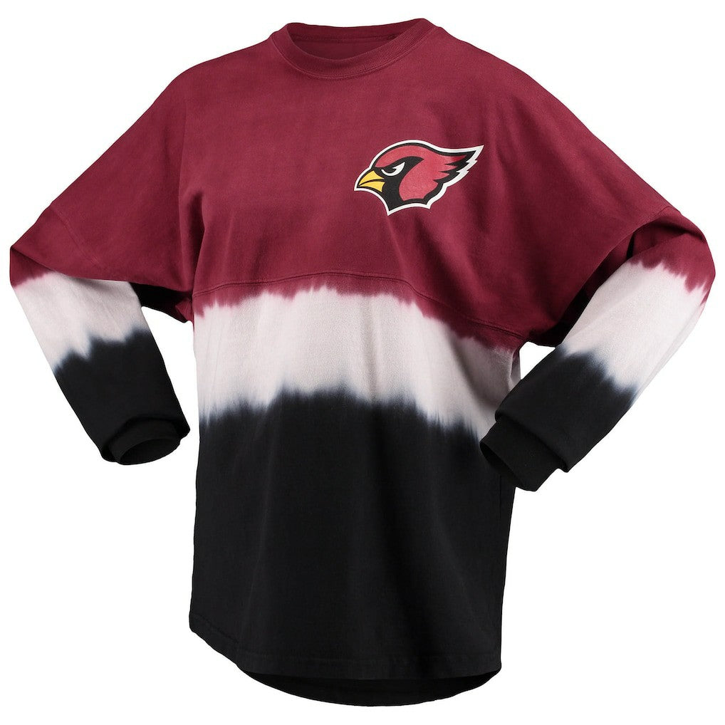 Arizona Cardinals Women's Ombre Long Sleeve T-Shirt - Cardinal/White T-shirts