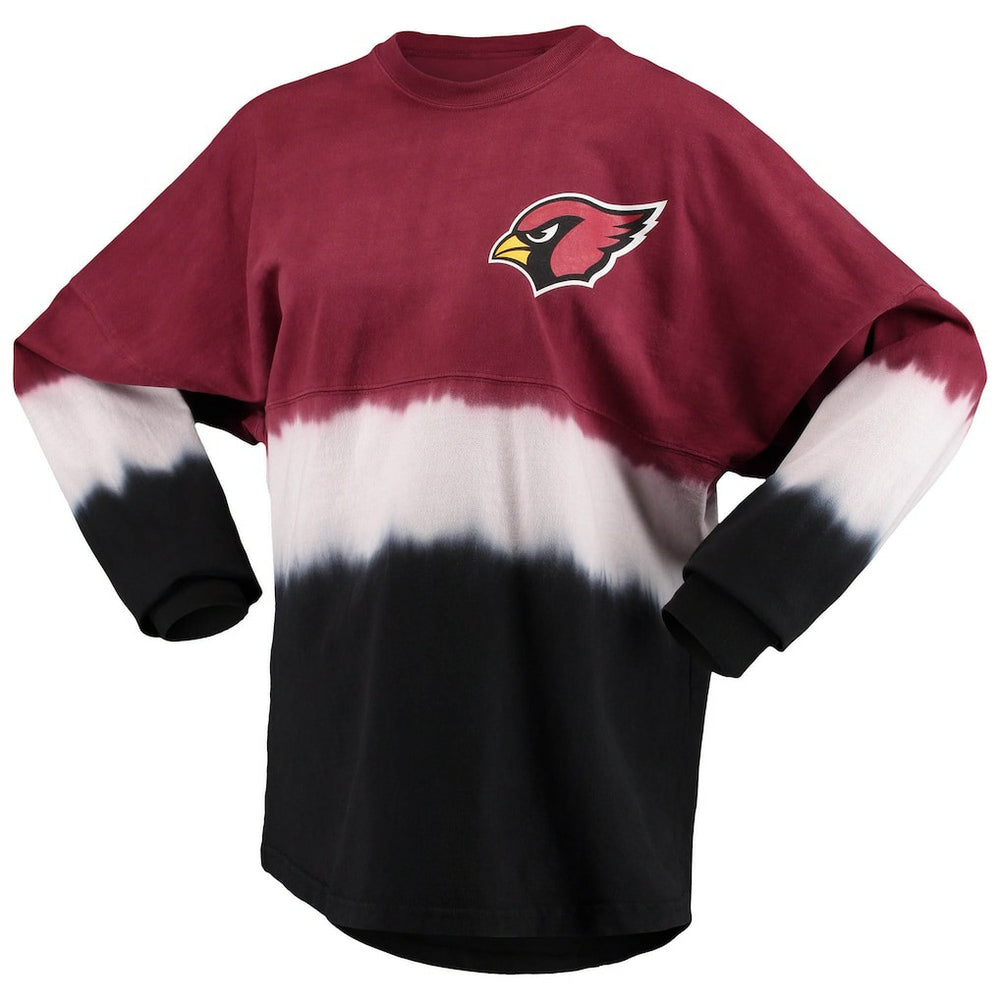 Arizona Cardinals Women's Ombre Long Sleeve T-Shirt - Cardinal/White T-shirts