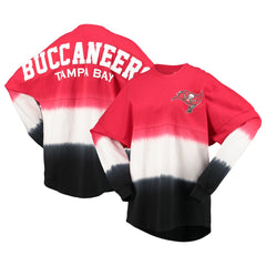 Tampa Bay Buccaneers Women's Ombre Long Sleeve T-Shirt - Red/Black T-shirts
