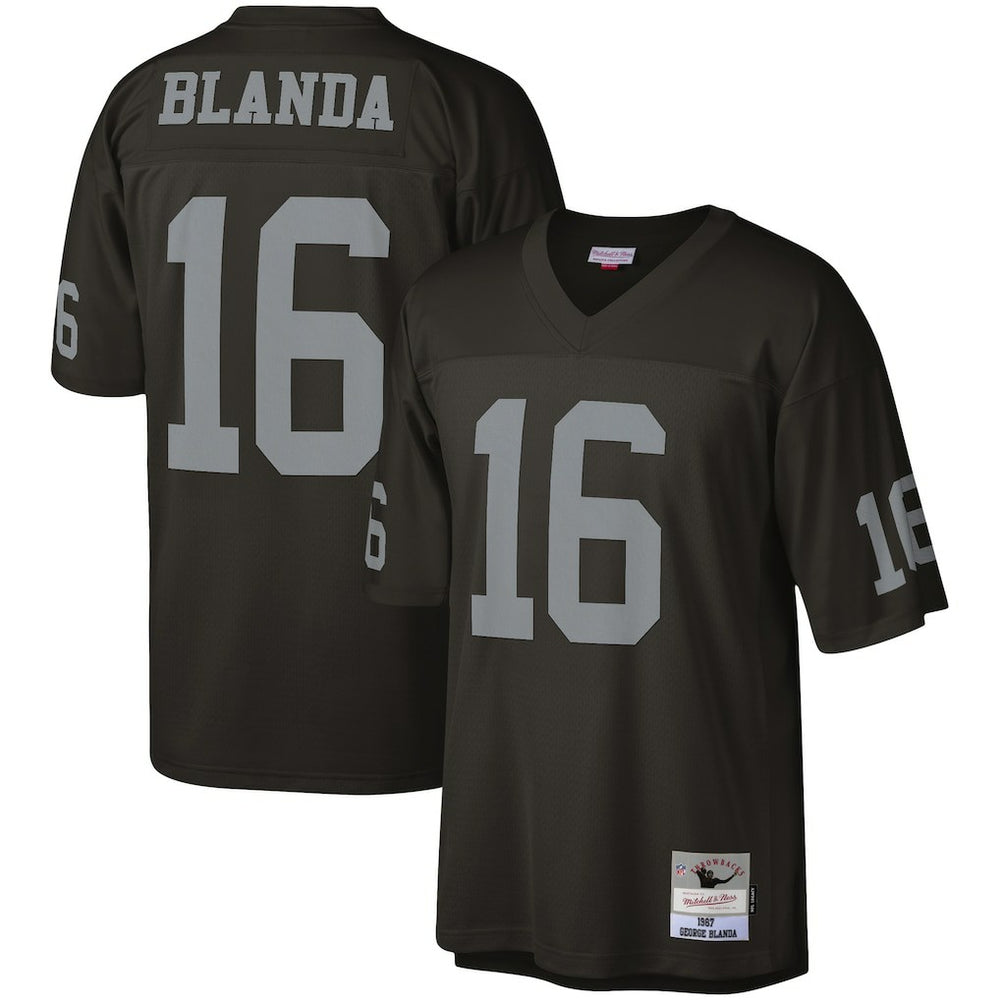 George Blanda Las Vegas Raiders Legacy Replica Jersey - Black Jerseys