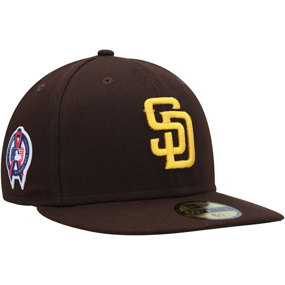 San Diego Padres New Era 9/11 Memorial Side Patch 59FIFTY Fitted Hat - Brown Hats