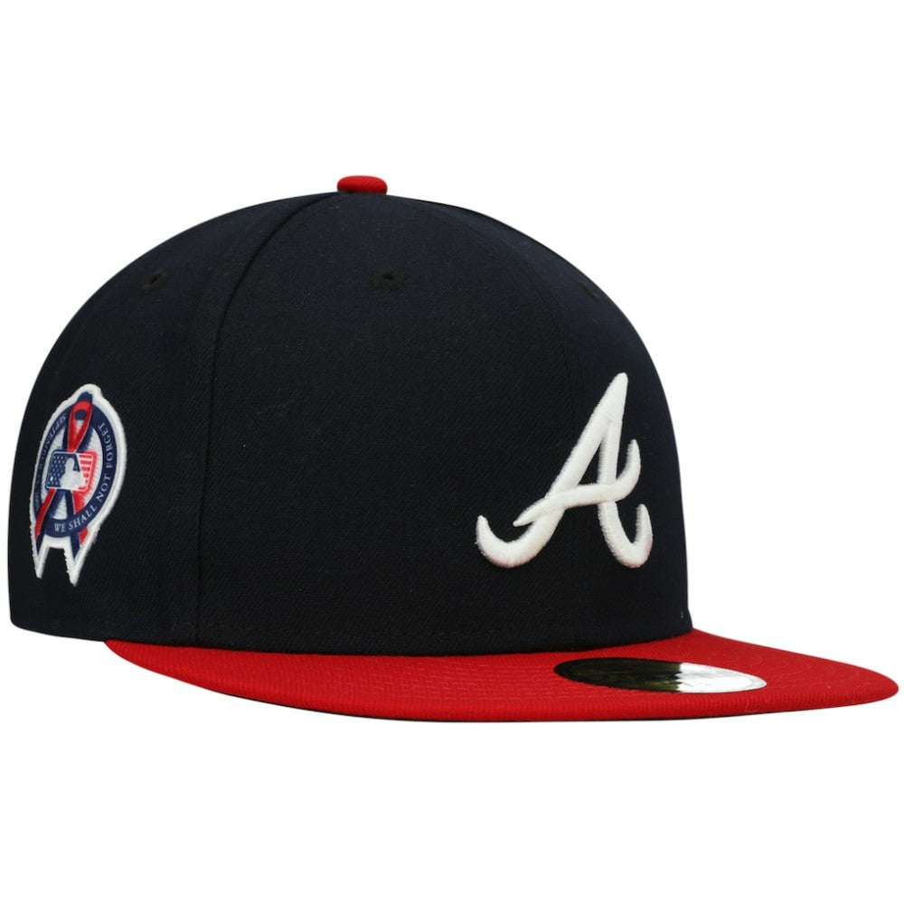 Atlanta Braves New Era 9/11 Memorial Side Patch 59FIFTY Fitted Hat - Navy Hats