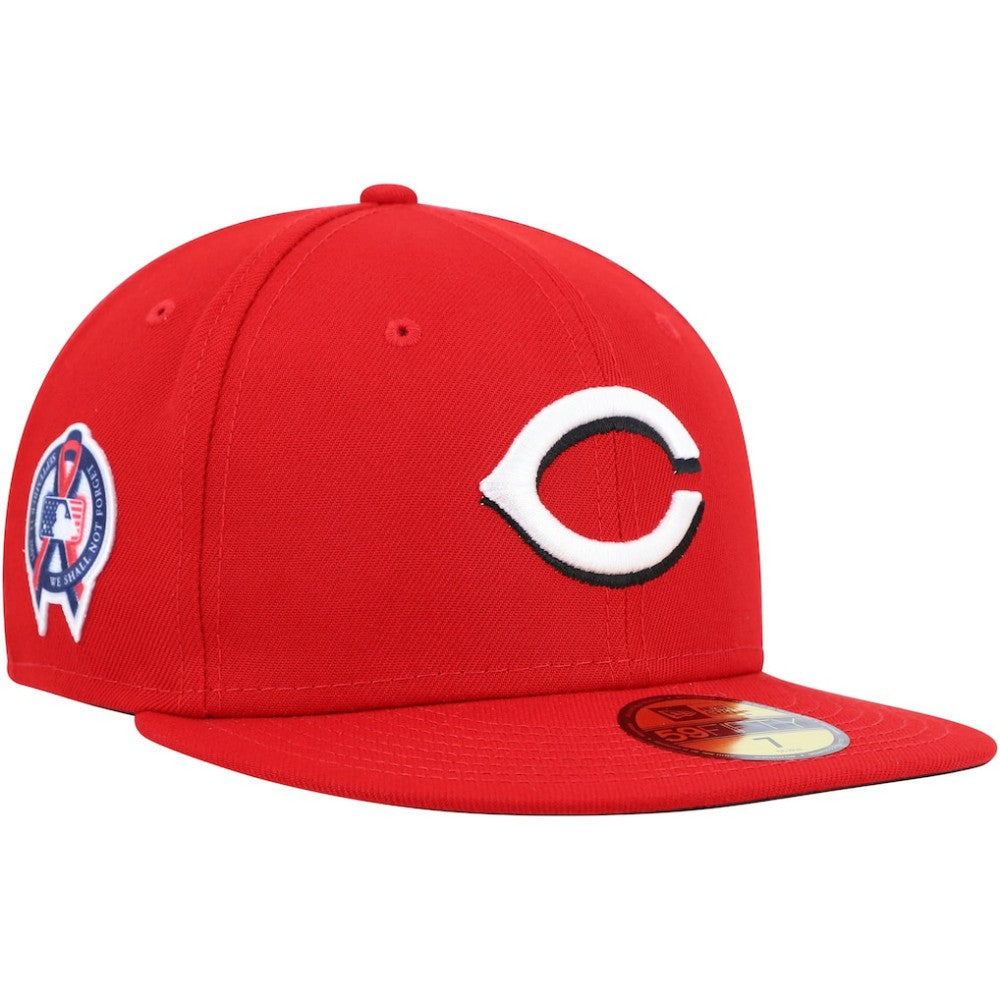 Cincinnati Reds New Era 9/11 Memorial Side Patch 59FIFTY Fitted Hat - Red Hats