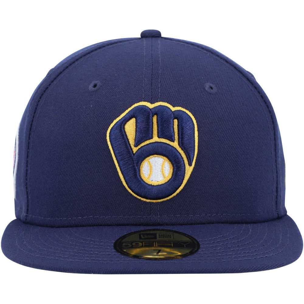 Milwaukee Brewers New Era 9/11 Memorial Side Patch 59FIFTY Fitted Hat - Navy Hats