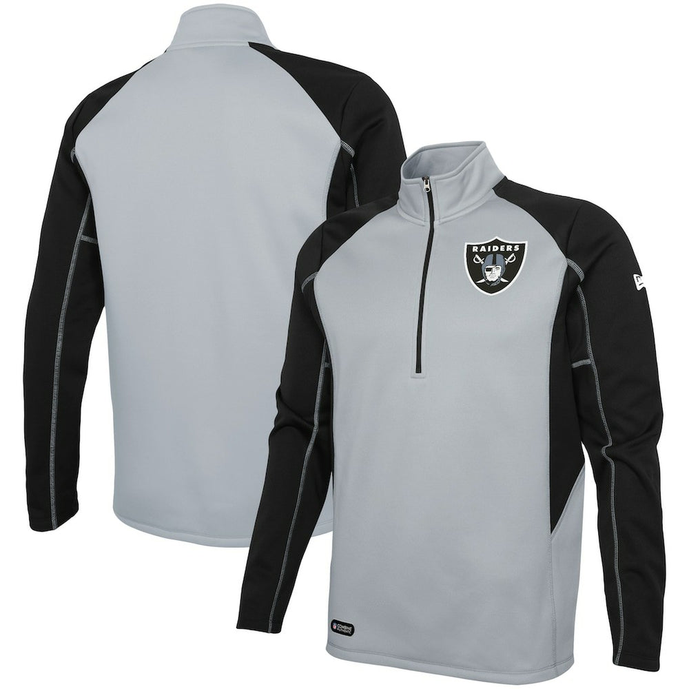 Las Vegas Raiders Combine Authentic Two-a-Days Half-Zip Jacket - Silver Jackets