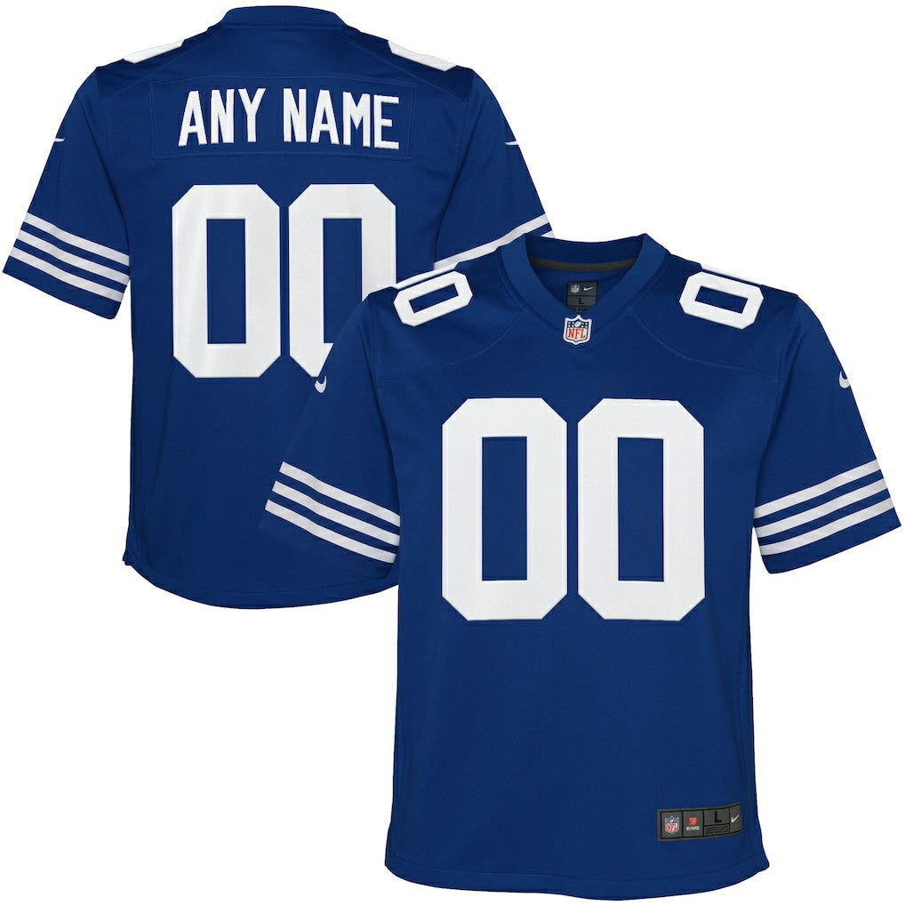 Indianapolis Colts Youth Alternate Custom Game Jersey - Royal Jerseys