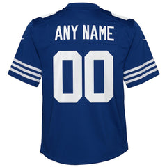 Indianapolis Colts Youth Alternate Custom Game Jersey - Royal Jerseys