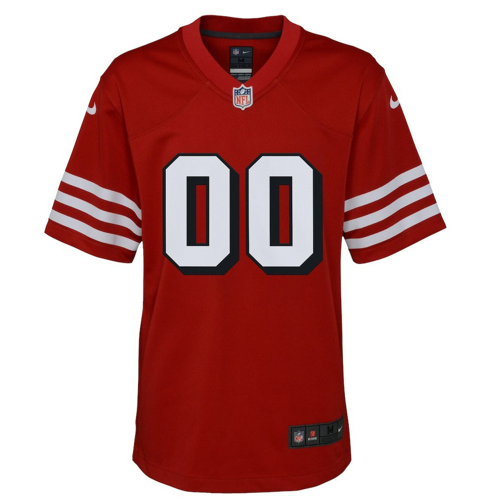 San Francisco 49ers Youth Alternate Custom Game Jersey - Scarlet Jerseys
