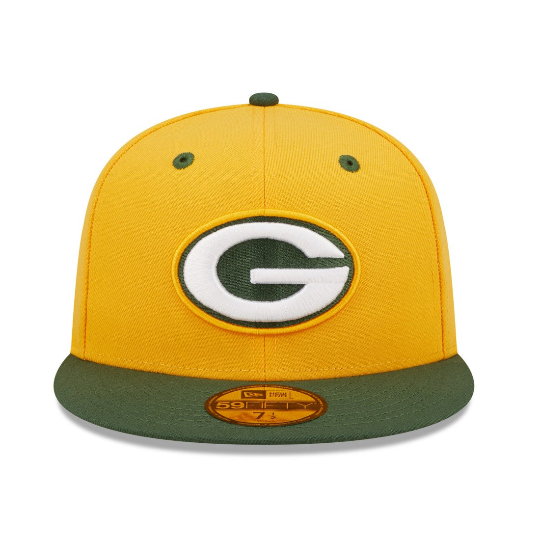 Green Bay Packers New Era Flipside 2Tone 59FIFTY Fitted Hat - Gold/Green Hats
