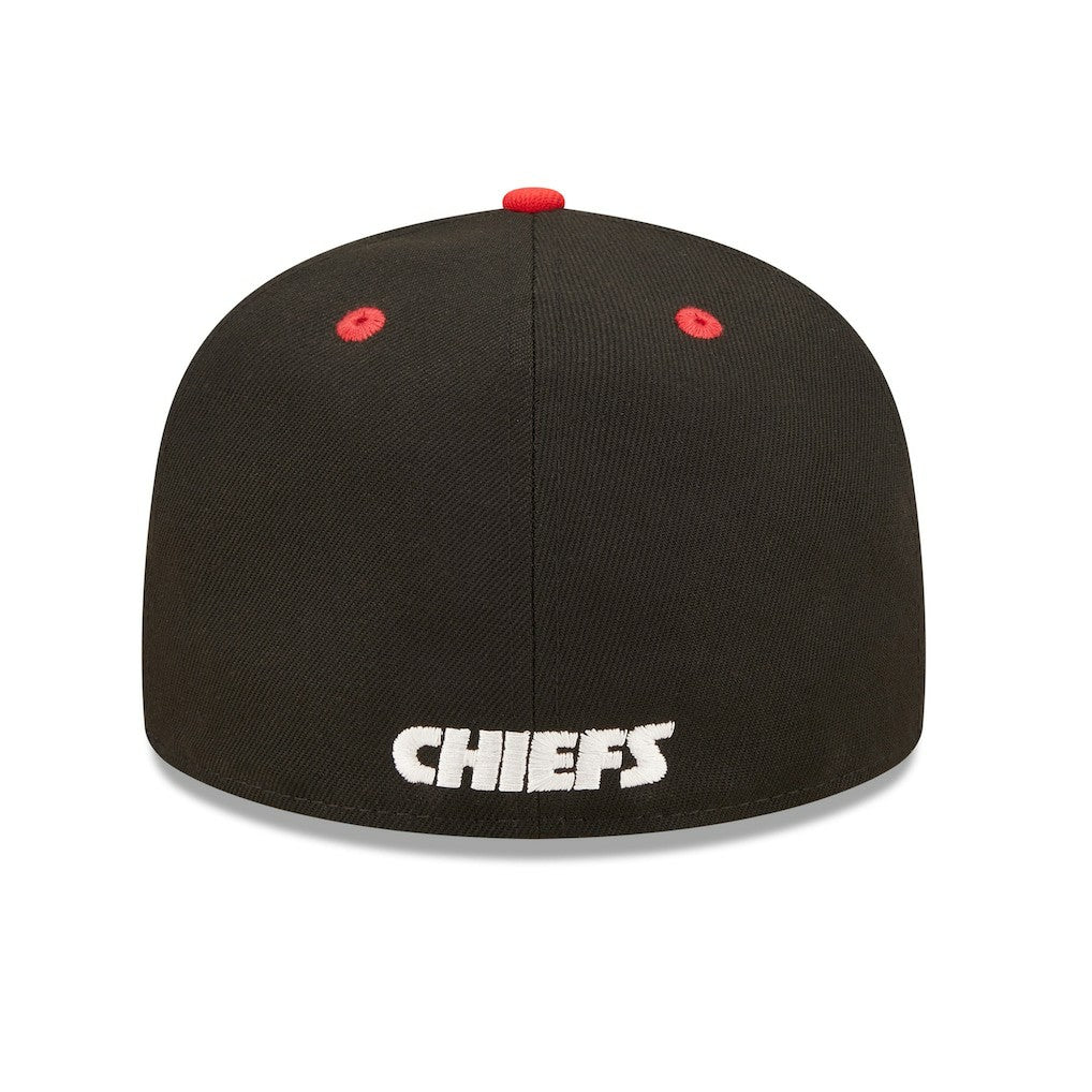 Kansas City Chiefs New Era Flipside 2Tone 59FIFTY Fitted Hat - Black/Red Hats