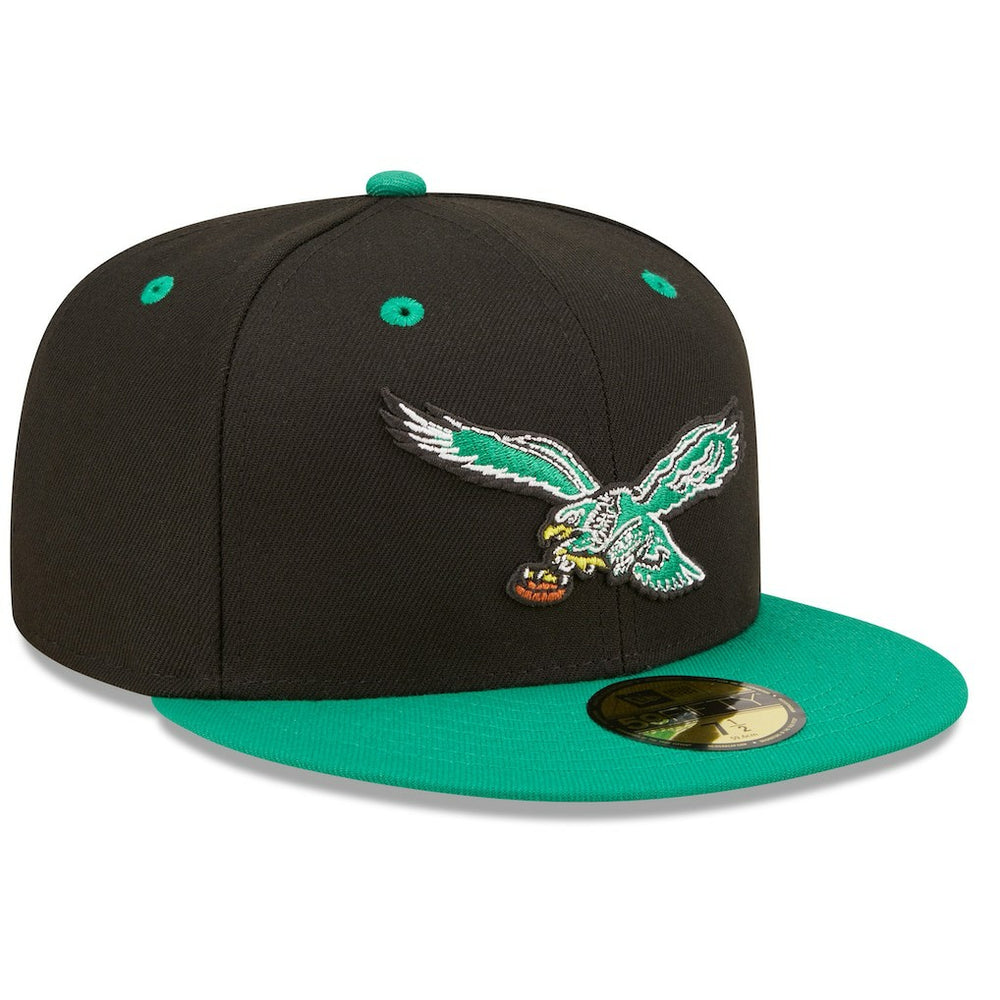 Philadelphia Eagles New Era Flipside 2Tone 59FIFTY Fitted Hat - Black/ Hats