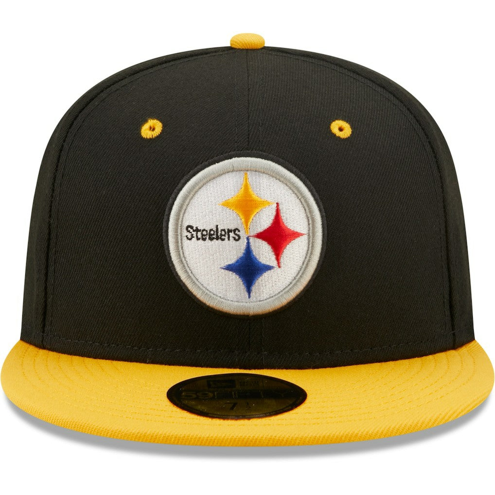 Pittsburgh Steelers New Era Flipside 2Tone 59FIFTY Fitted Hat - Black/Gold Hats