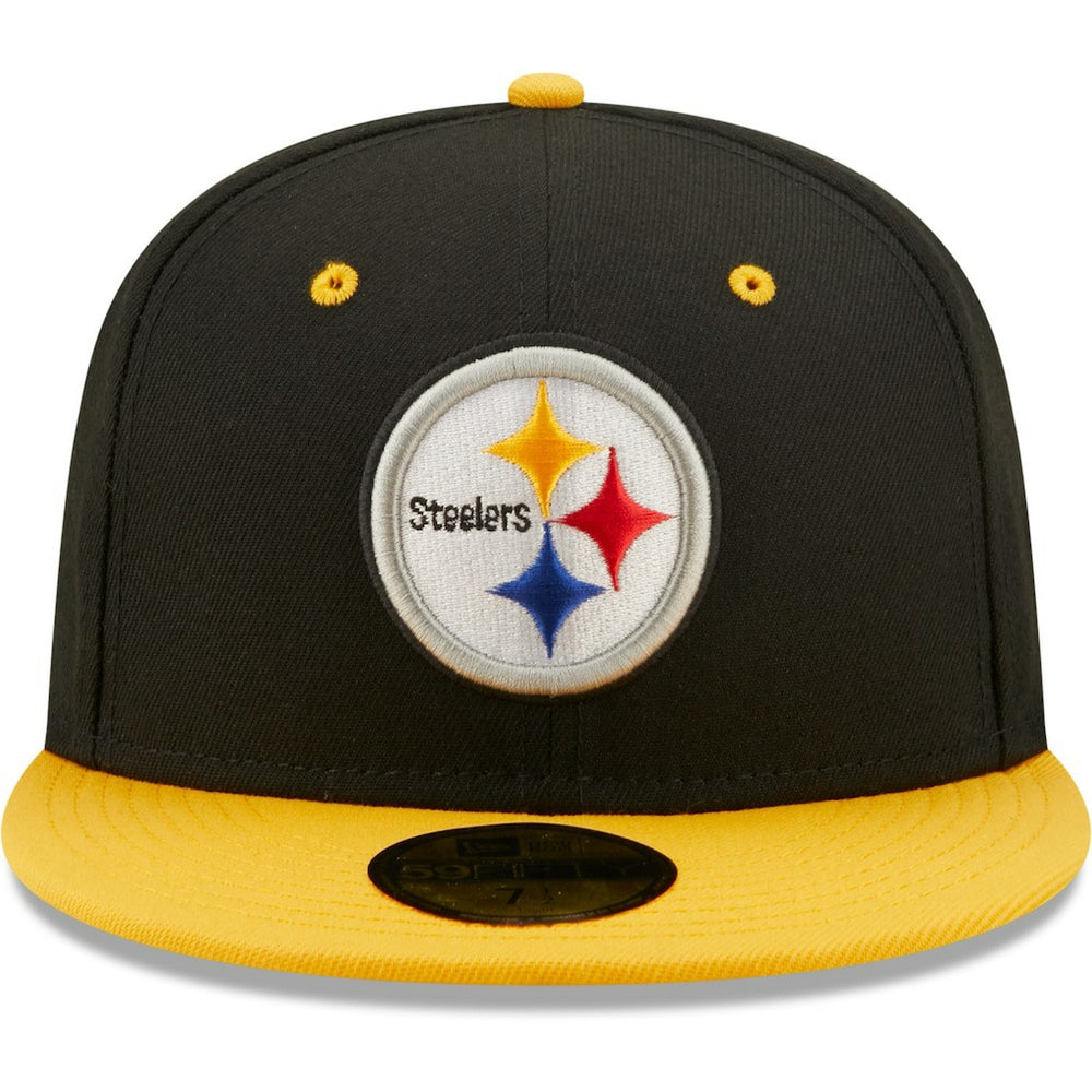 Pittsburgh Steelers New Era Flipside 2Tone 59FIFTY Fitted Hat - Black/Gold Hats