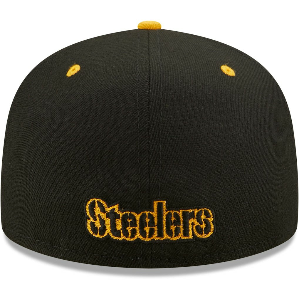 Pittsburgh Steelers New Era Flipside 2Tone 59FIFTY Fitted Hat - Black/Gold Hats