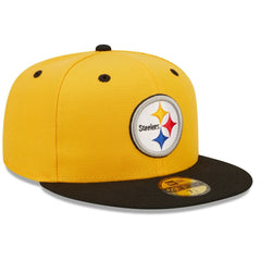 Pittsburgh Steelers New Era Flipside 2Tone 59FIFTY Fitted Hat - Gold/Black Hats