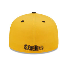 Pittsburgh Steelers New Era Flipside 2Tone 59FIFTY Fitted Hat - Gold/Black Hats