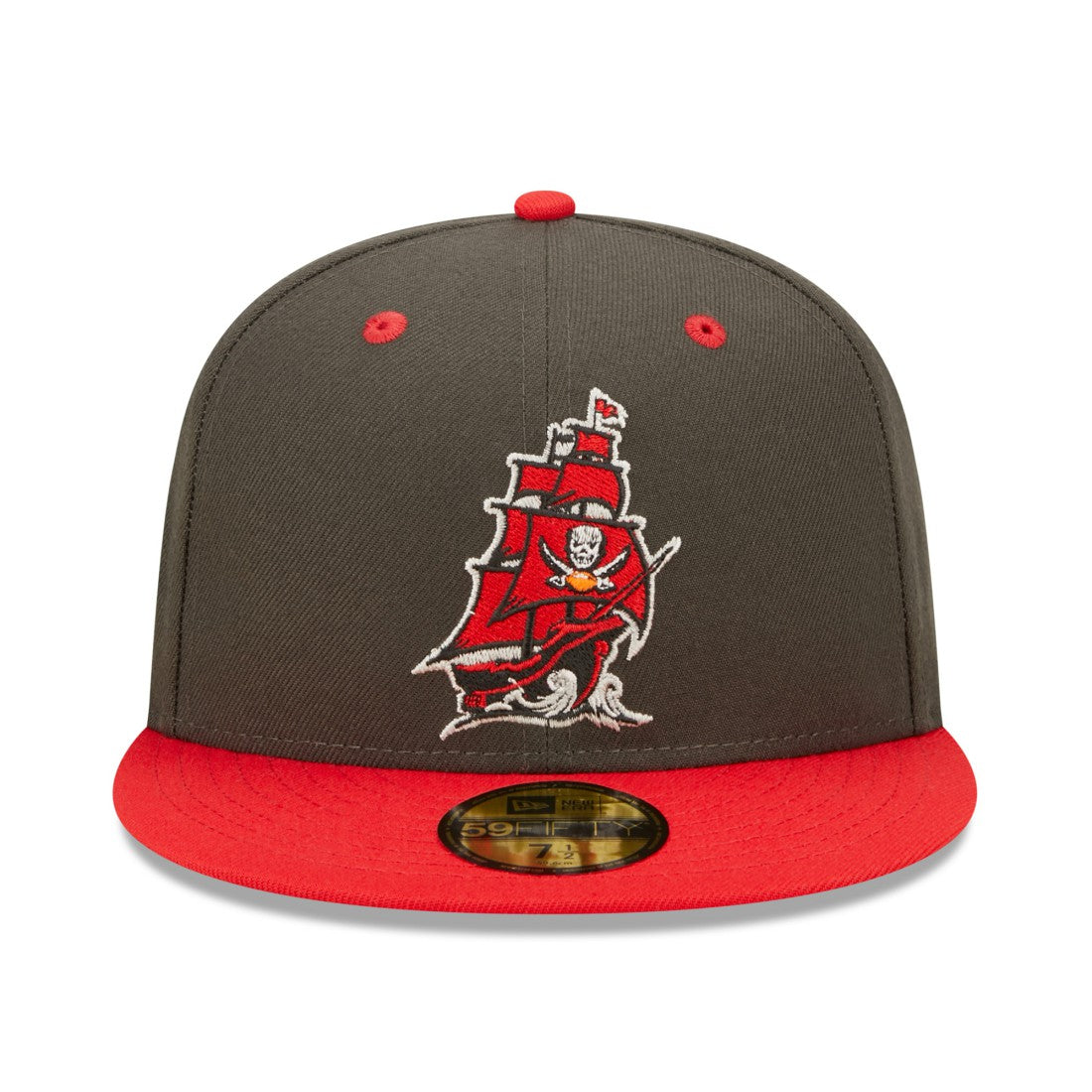 Tampa Bay Buccaneers New Era Flipside 2Tone 59FIFTY Fitted Hat - Pewter/Red Hats