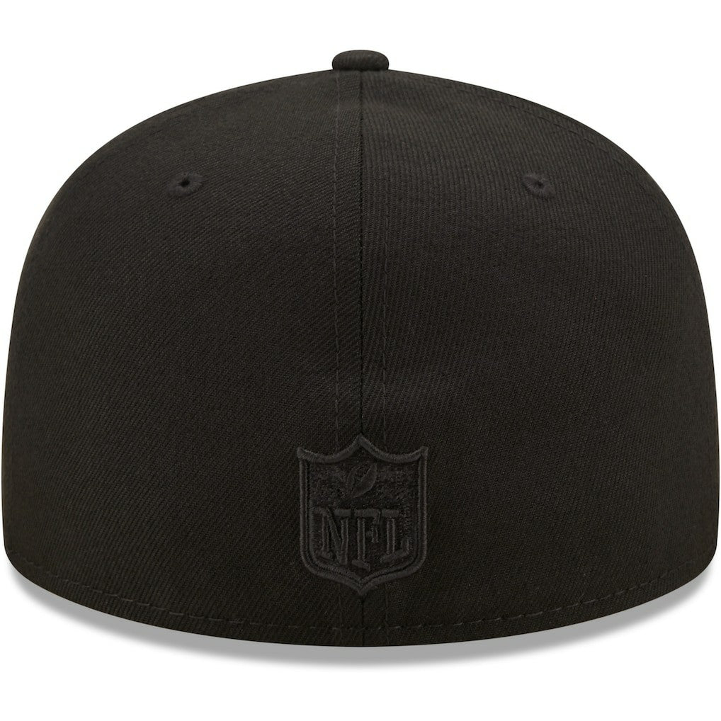 Miami Dolphins New Era Team Black on Black Alternate Logo 59FIFTY Fitted Hat