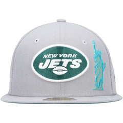 New York Jets New Era City Describe 59FIFTY Fitted Hat - Gray Hats