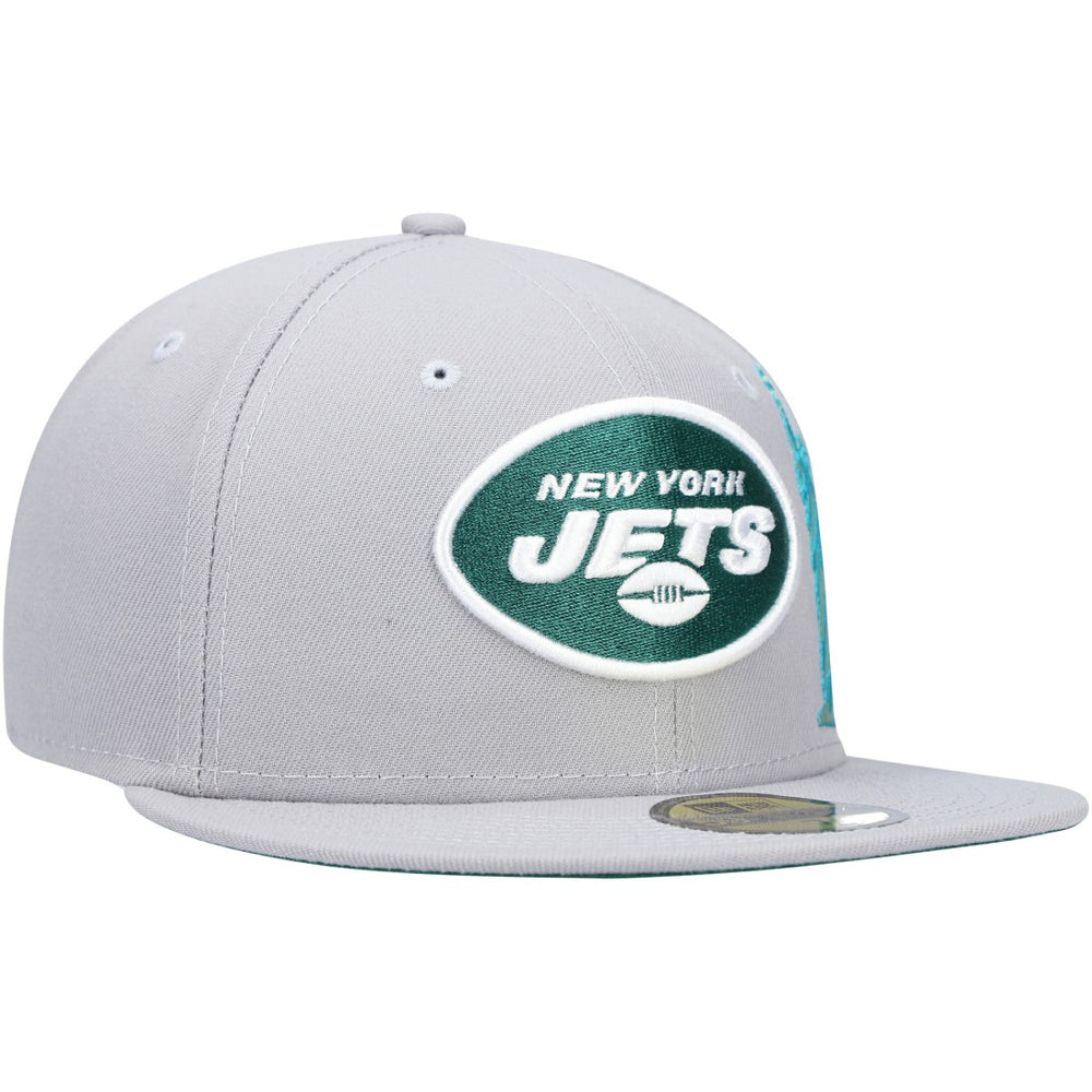 New York Jets New Era City Describe 59FIFTY Fitted Hat - Gray Hats