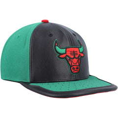 Chicago Bulls Day One Snapback Hat Black/Green - Mitchell & Ness
