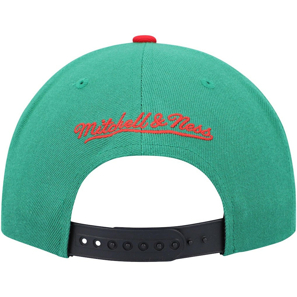 Chicago Bulls Day One Snapback Hat Black/Green - Mitchell & Ness