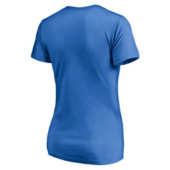 Detroit Lions Women's Long Stride V-Neck T-Shirt - Blue T-shirts