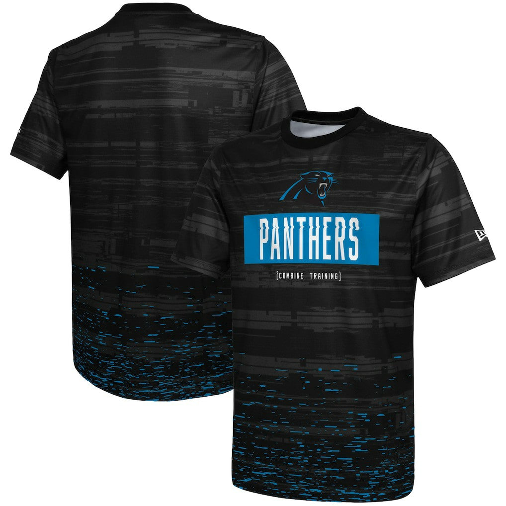 Carolina Panthers New Era Combine Authentic Sweep T-Shirt - Black T-shirts